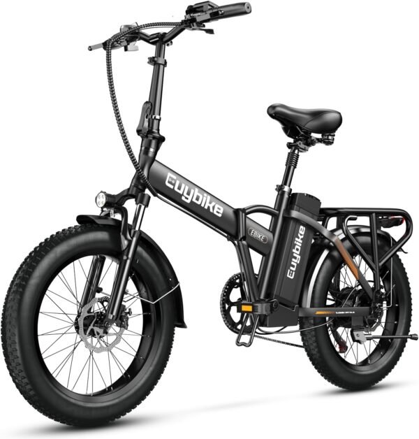 Folding electric bike 1000W | Removable battery 48V 20Ah | Speed 50 km/h | Range 130 km | Fat bike 20” for adults | All-terrain bike for city, beach and snow – Image 6