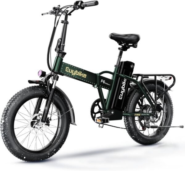 Folding electric bike 1000W | Removable battery 48V 20Ah | Speed 50 km/h | Range 130 km | Fat bike 20” for adults | All-terrain bike for city, beach and snow – Image 7