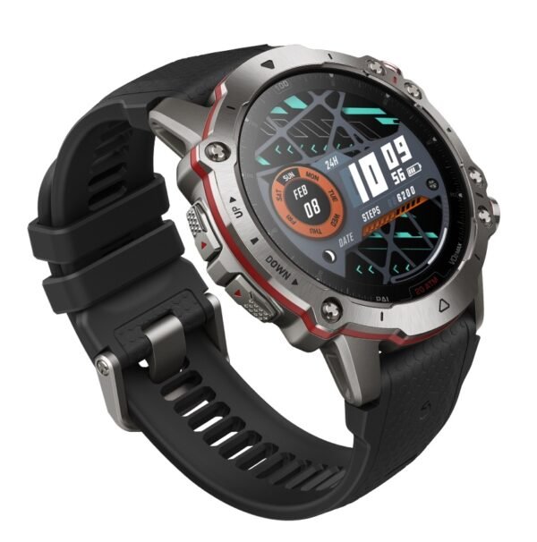 Montre connectée Amazfit Falcon Premium 49 mm, GPS bi-bande et positionnement par 6 satellites, coach fitness IA, corps en titane, autonomie de la batterie de 14 jours, résistance à l'eau de 200 m, plus de 150 modes sportifs, pour iPhone Android – Image 2