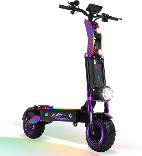 Electric Scooter for Adults – 8000W Dual Motor, 60 MPH Top Speed, 90 Miles Range, 13-Inch Off-Road Tires, Detachable Seat